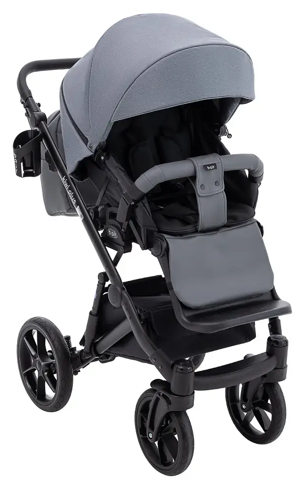 Коляска 2 в 1 Bair Kiwi Plus ECO Soft BKP-218 серый